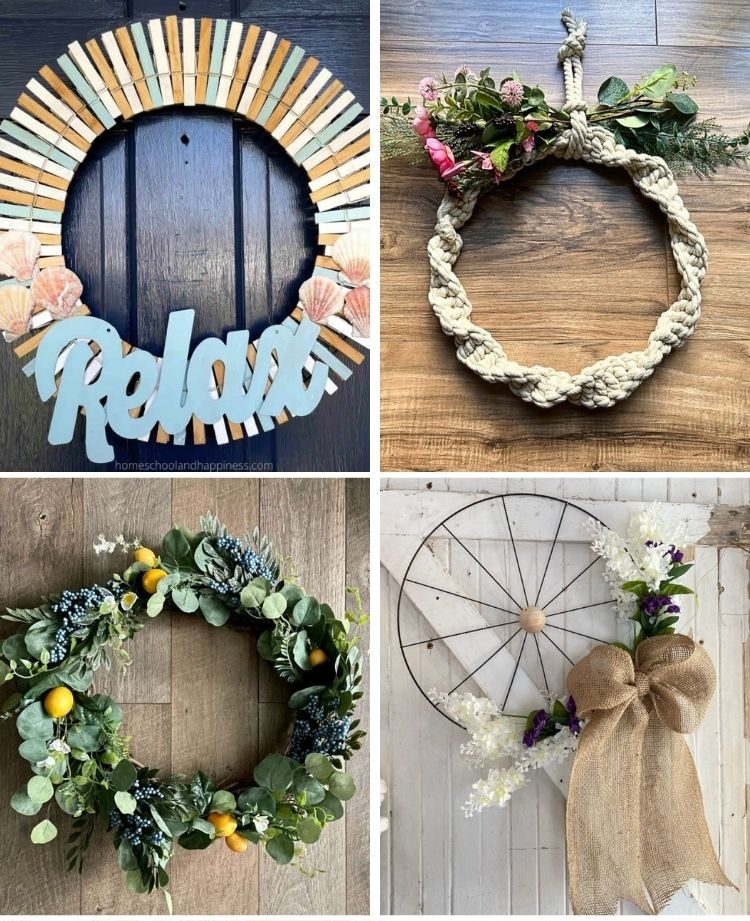 DIY summer wreaths