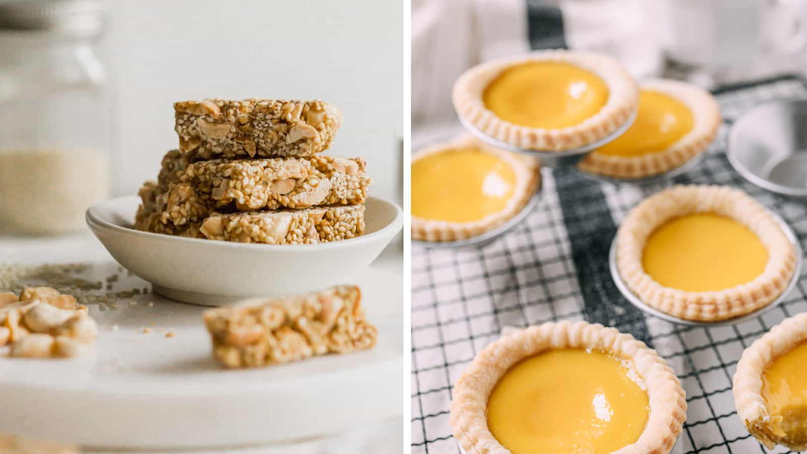 chinese dessert collage
