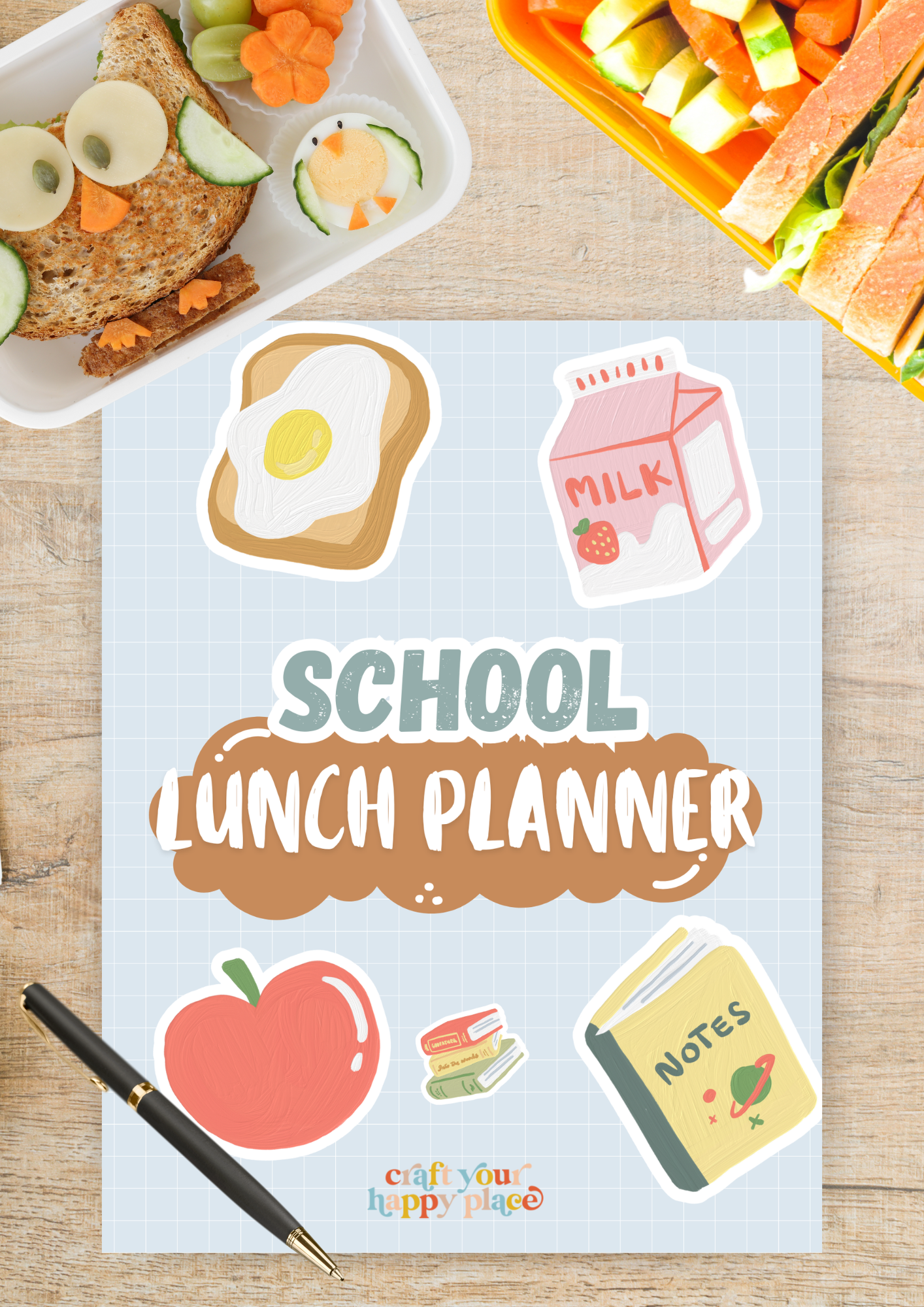 Kids Back to School Lunch Planner (Free Printable)