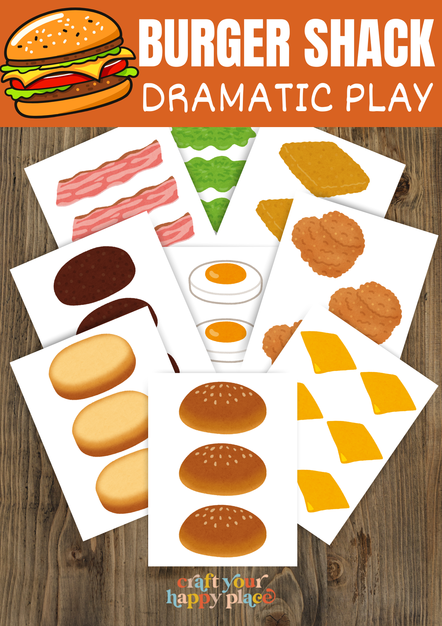 Burger Shack Dramatic Play Kit (Free Printable)