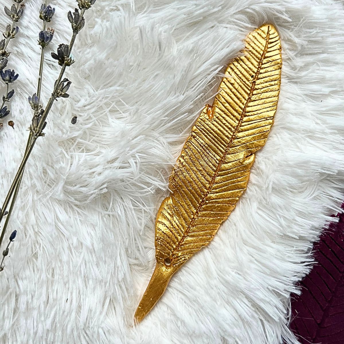 How to Make Air Dry Clay Feather Tags