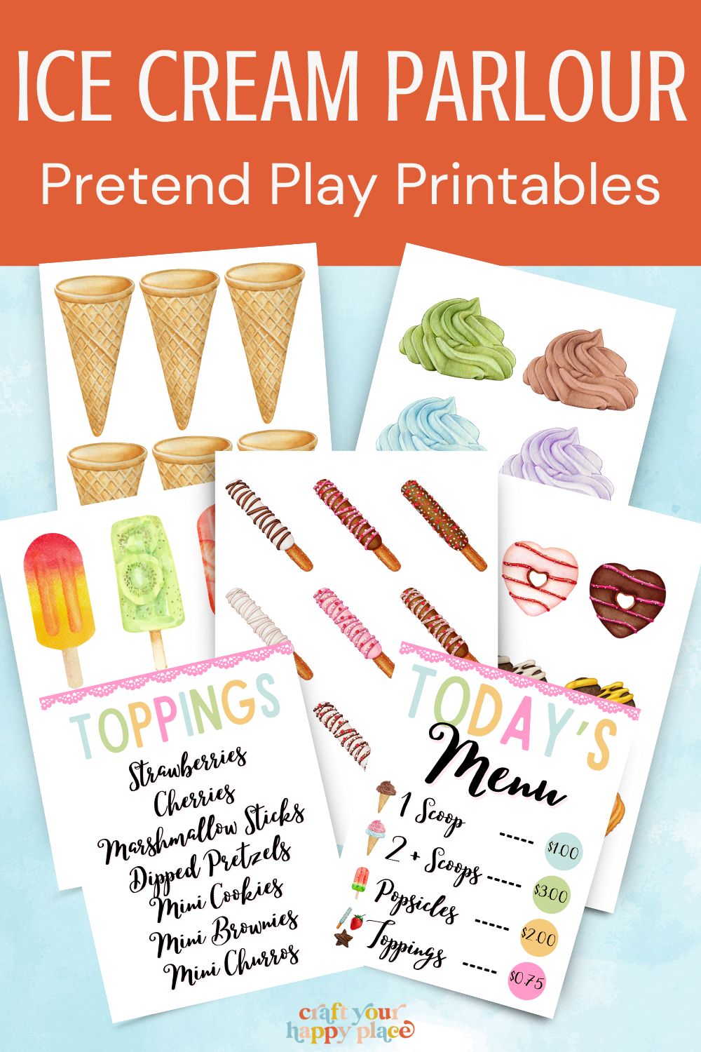 Set Up the Perfect Ice Cream Parlor with Our Free Printable Kit
