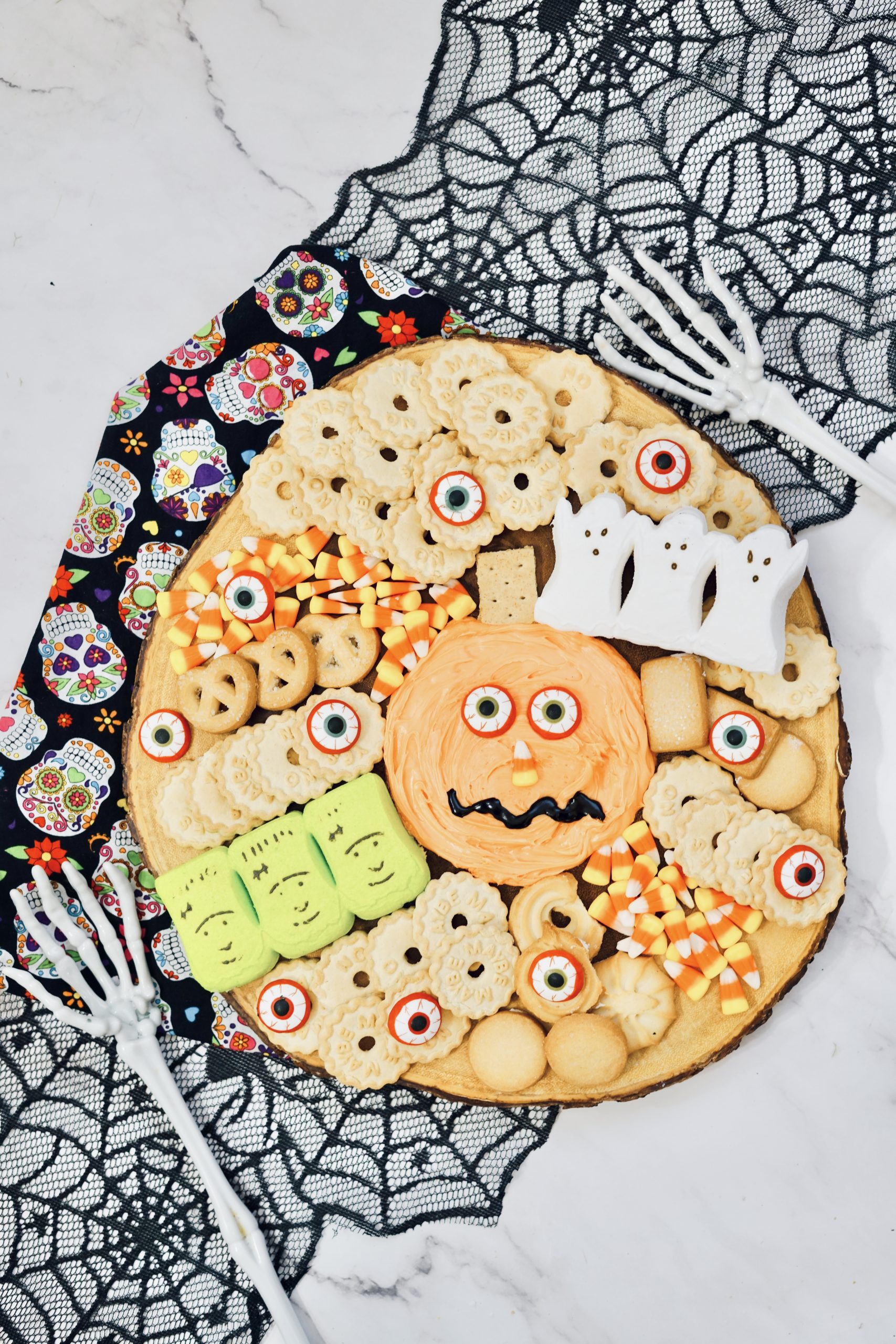 Pumpkin Frosting Charcuterie Board