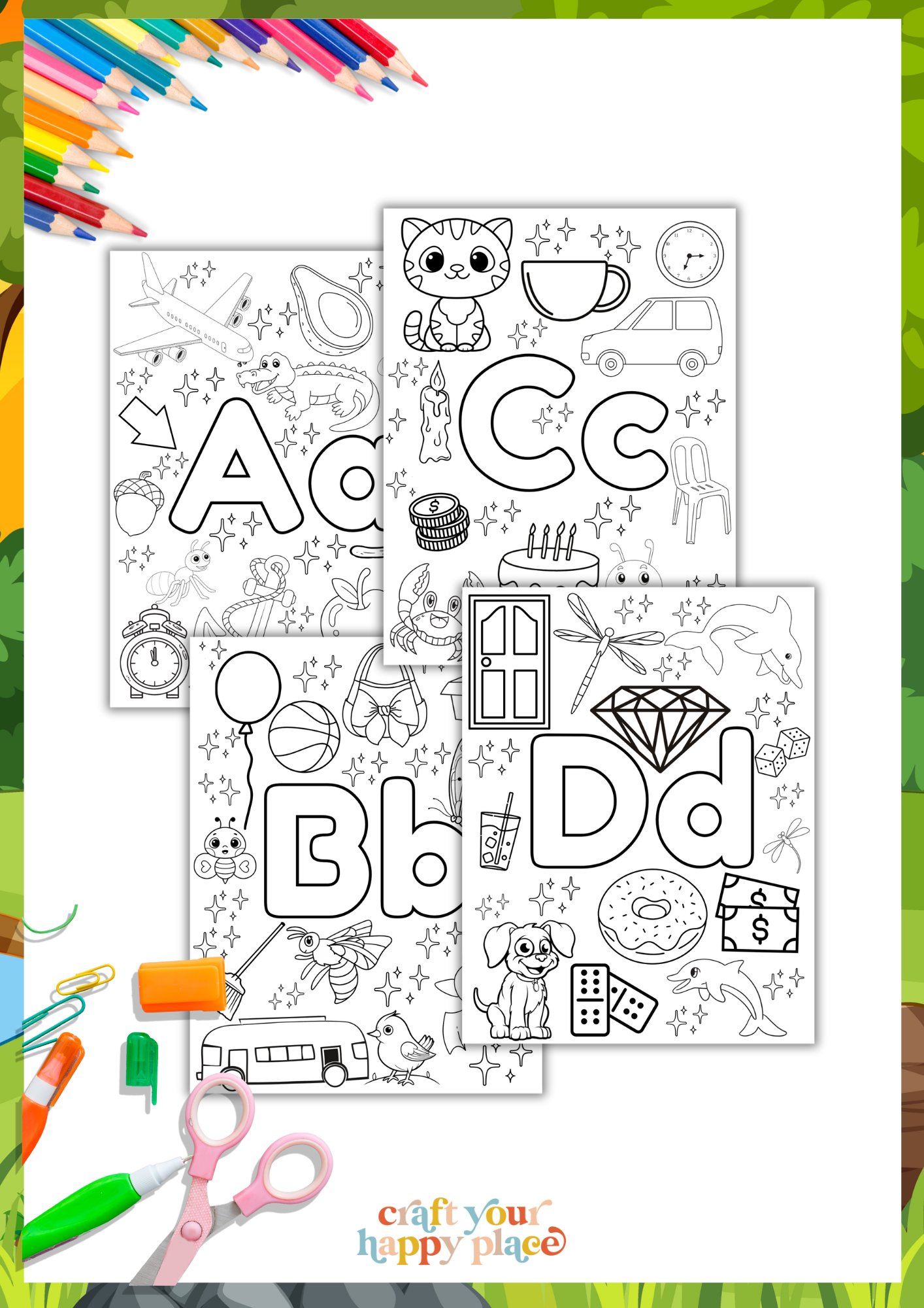 Alphabet Coloring Pages (Free Printable)