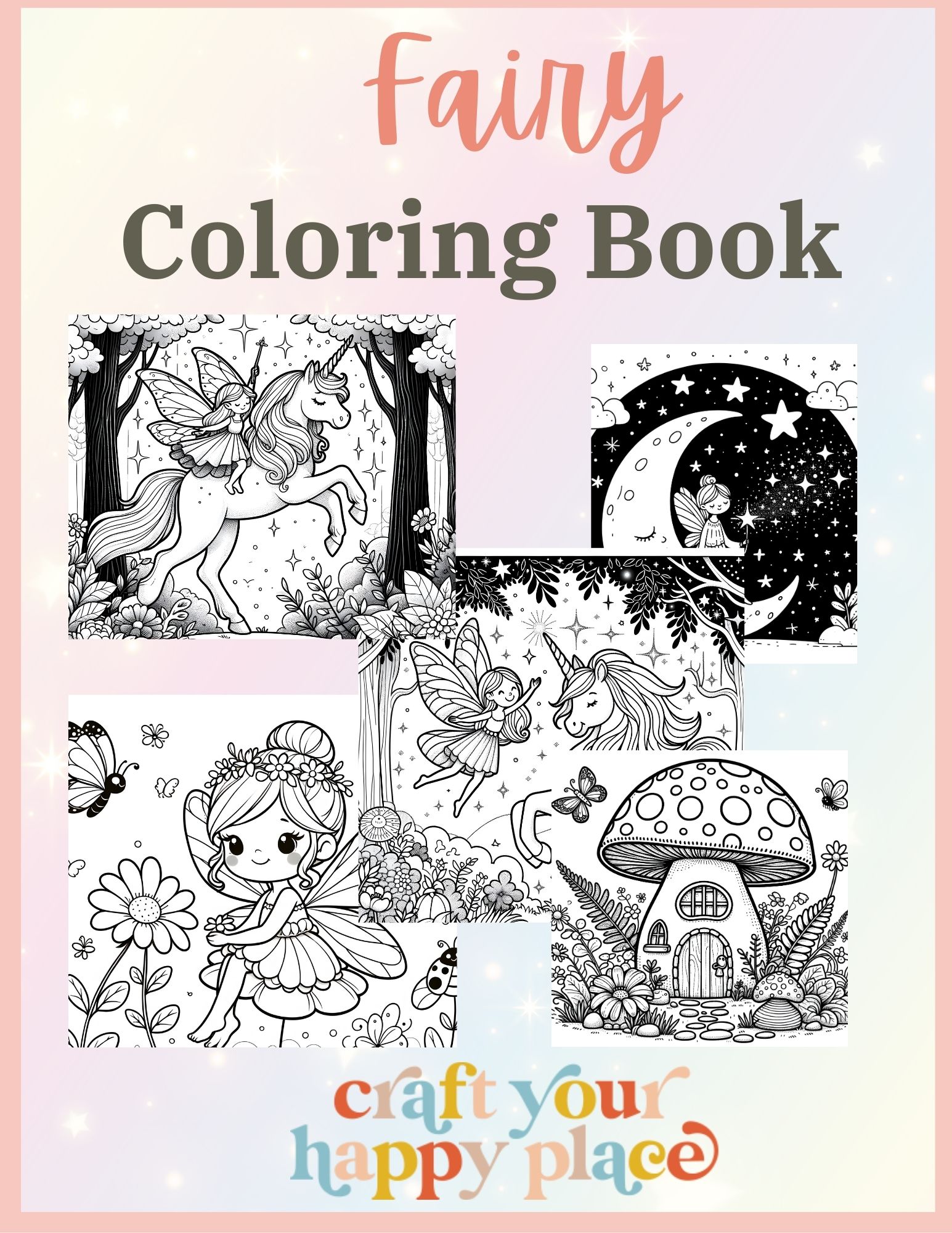 Magical Fairy Coloring Pages for Kids (30 Page Free Printable)