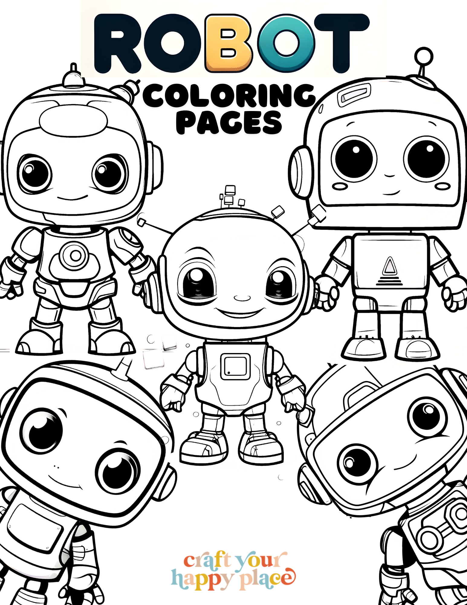 Robot Coloring Pages (14 Page Free Printable)