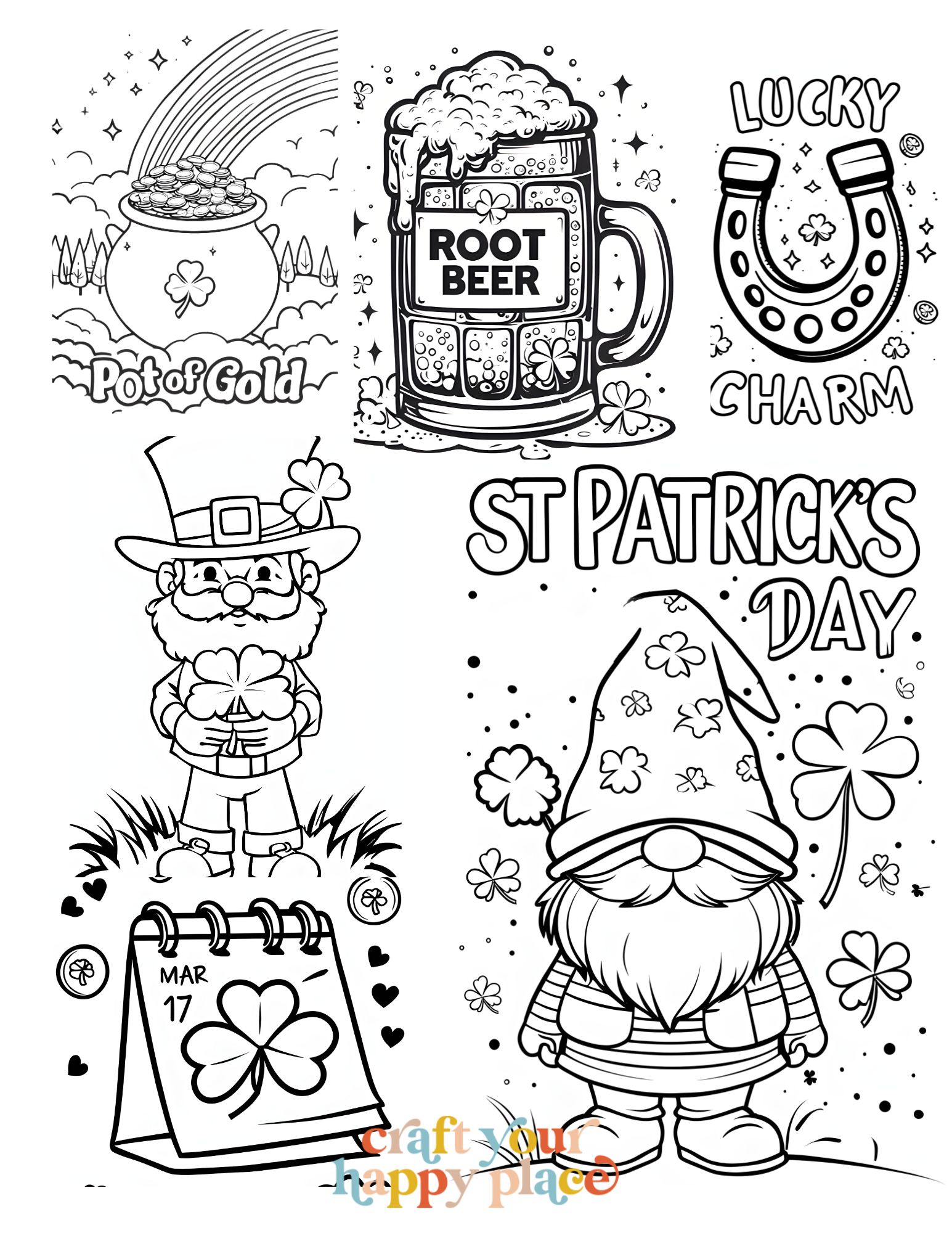 St. Patrick’s Day Coloring Book – Free Printable