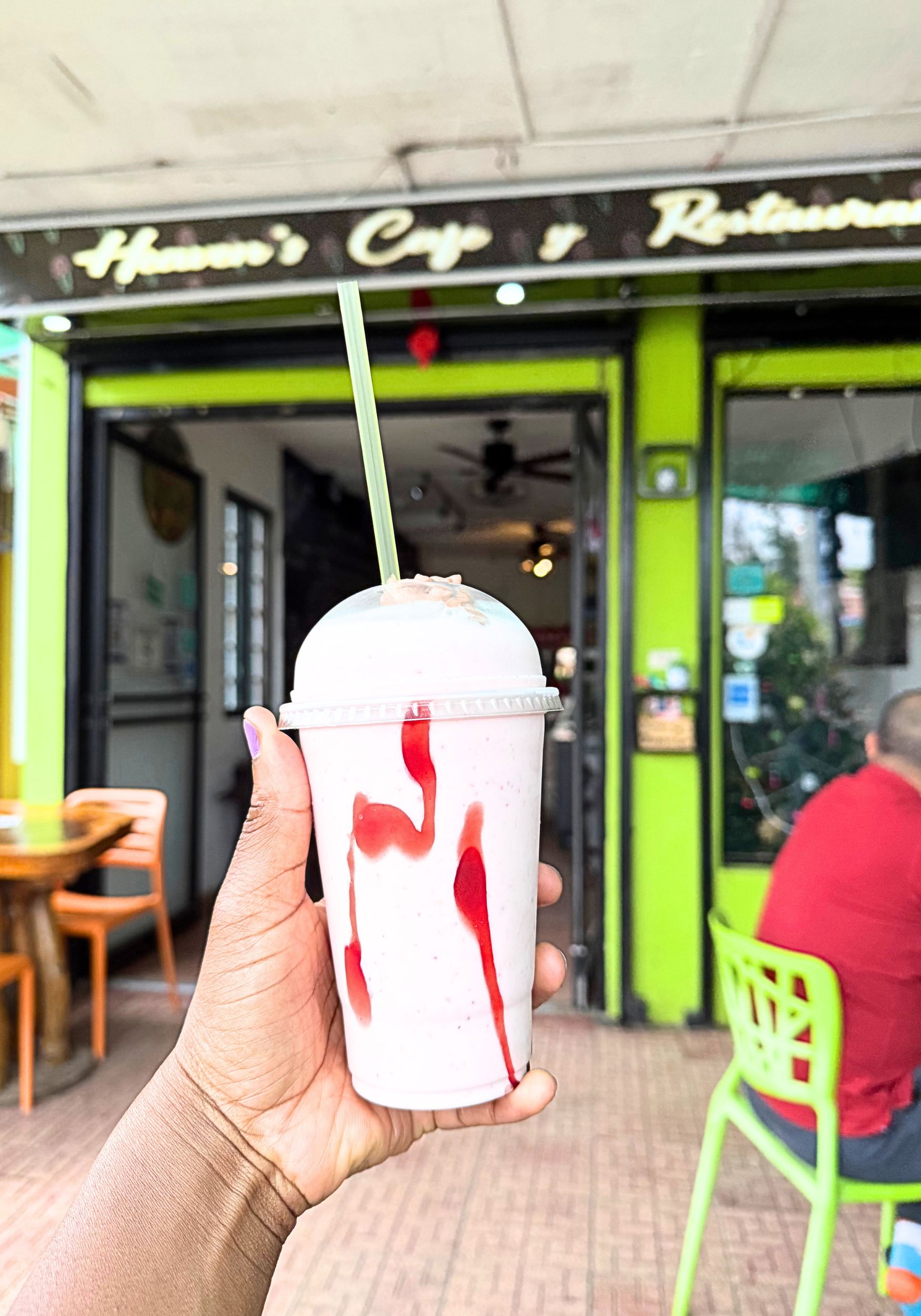 drinking smoothie panama